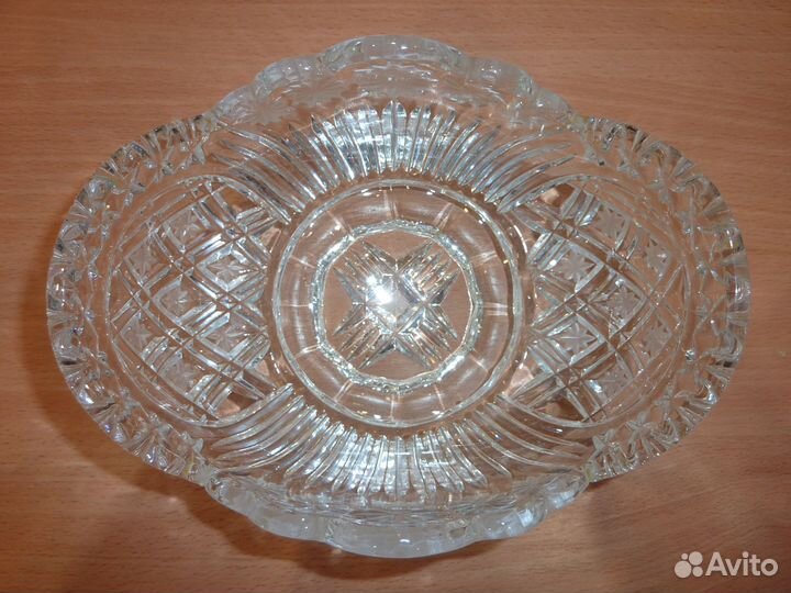Ваза хрустальная (салатница,конфетница) Чехия