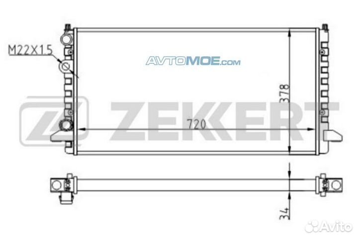 Радиатор охл. дв. VW Passat III IV 90- MK1273 zekk