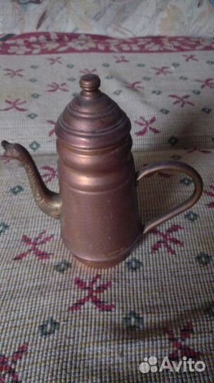 Антикварный медный куршин/чайник
