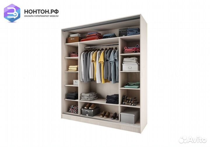 Шкаф-купе Тринити-5 сандал светлый