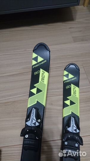 Горные лыжи детские 90 Fischer + ботинки Atomic