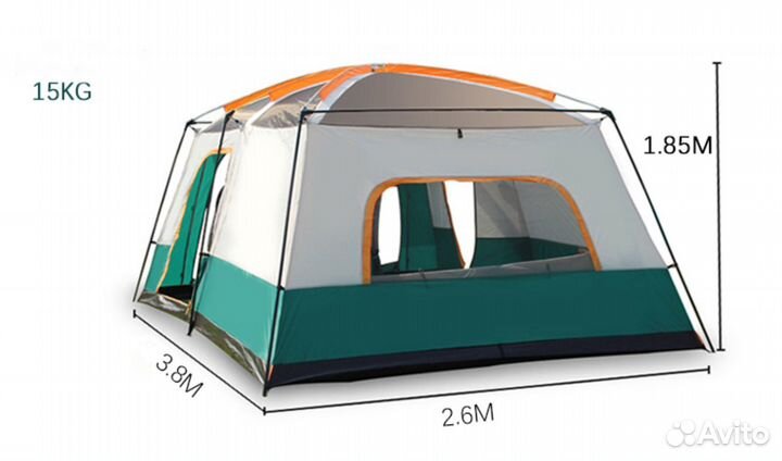 Двухсекционная палатка