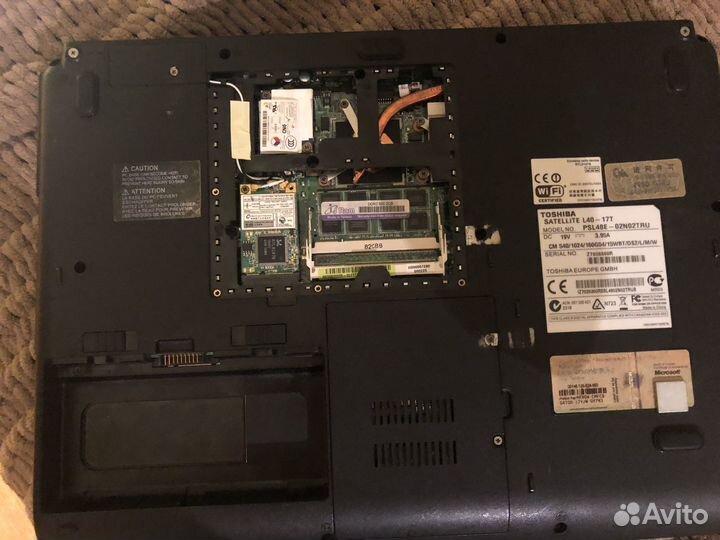 Ноутбук toshiba satellite на запчасти