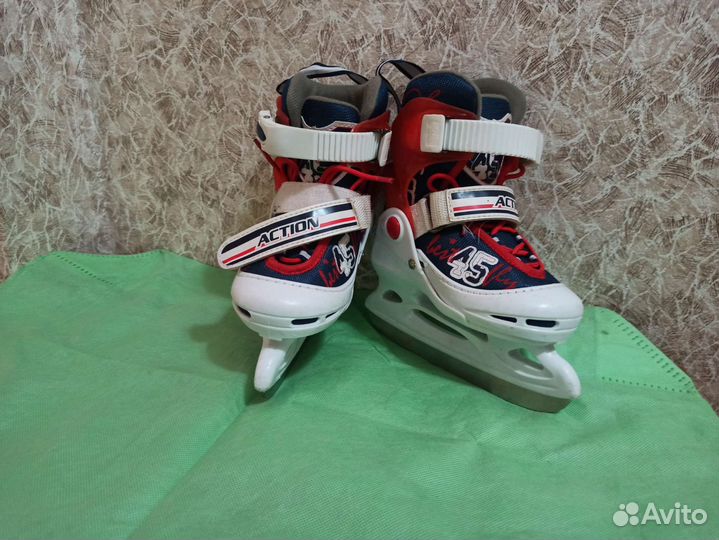 Коньки хоккейные детские раздвижные 26-29