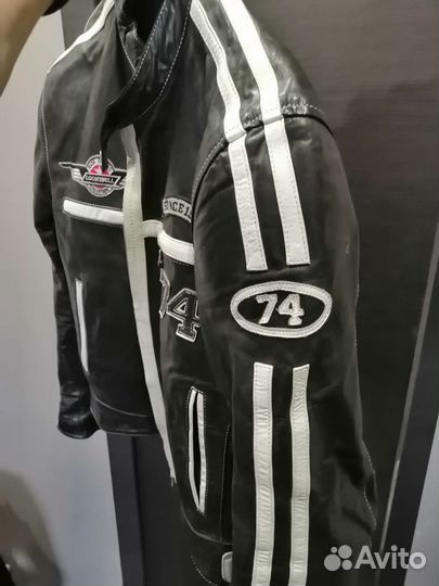 Мотокуртка кожаная бу