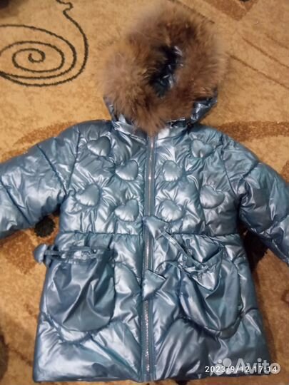 Пуховик для девочки 110