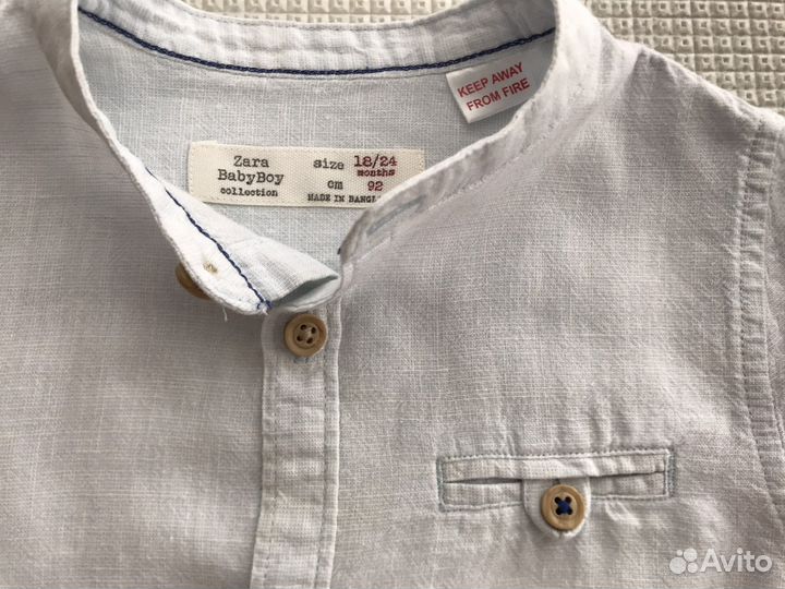 Рубашка zara 92 см