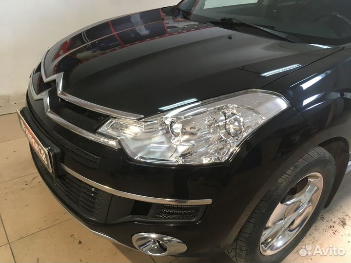 Citroen C4 полировка фар с разбором
