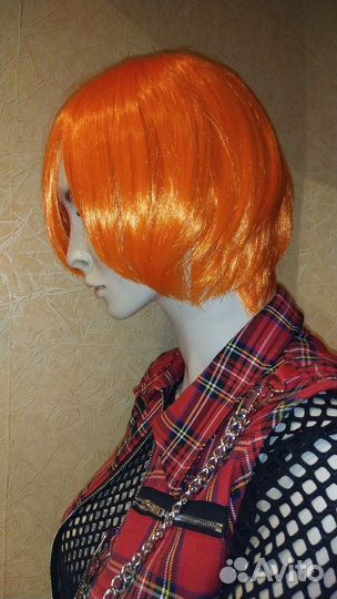 Парик рыжий с хвостом