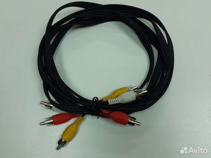 Кабель подключения AV 3 RCA (тюльпаны) / Jack 3.5