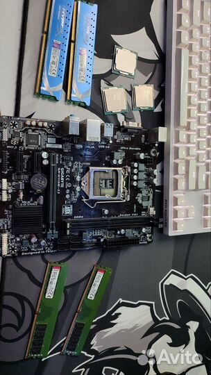 Материнская плата с процессором i5 7400 + оператив