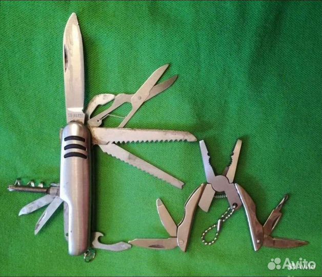 Мультитулы,фляга,пила,очки,футболка-камуфляж