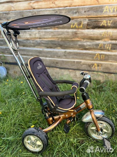 Детский велосипед трехколесный с ручкой
