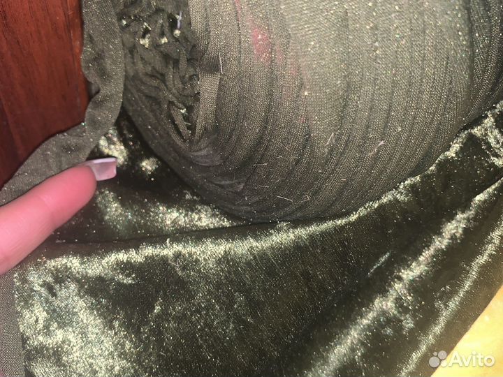 Велюр стрейч зеленый