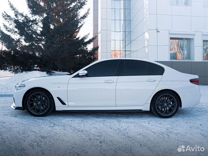 BMW 5 G30 Боковой Сплиттер(Лезвия). Кованый карбон