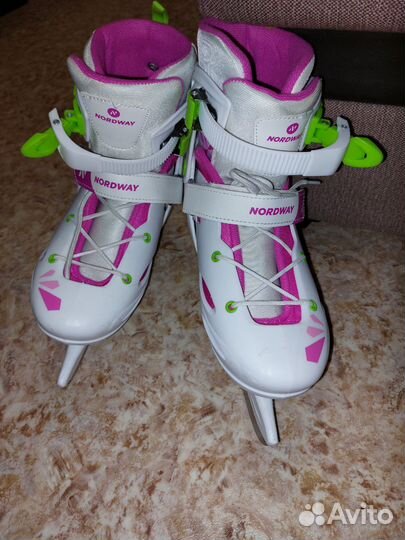 Коньки раздвижные для девочки нордвей 38-41