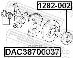 DAC38700037 подшипник ступицы перед Hyundai AT