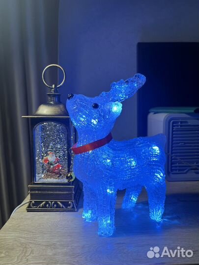 Новогодний олень светящийся
