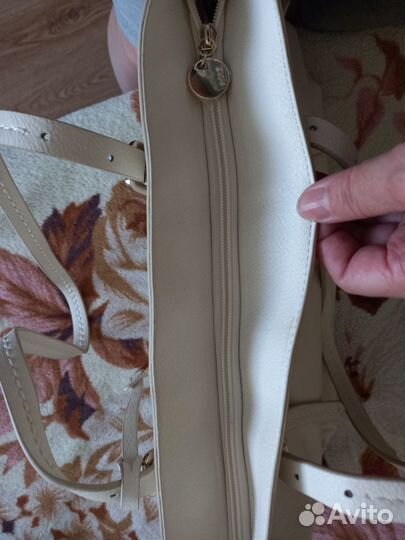 Сумка женская белая,45*30 см