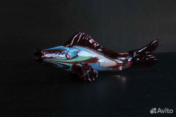 Цветное стекло рыба СССР