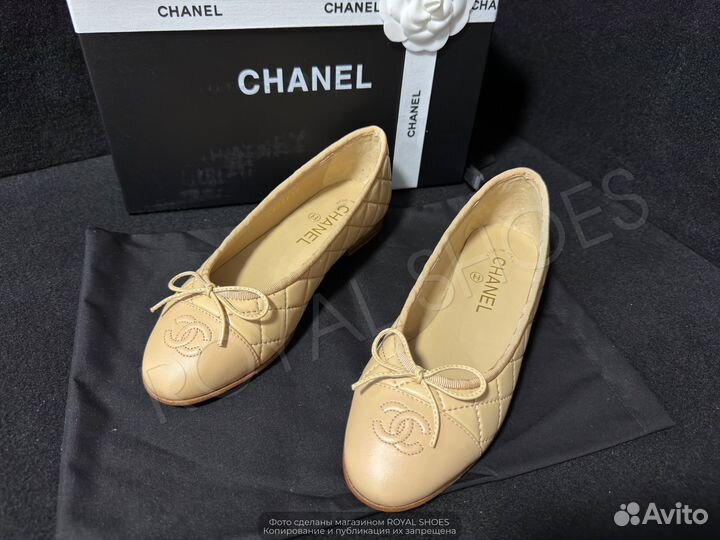 Балетки босоножки женские Chanel