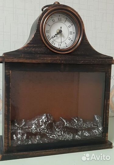 Светильник - Камин с часами