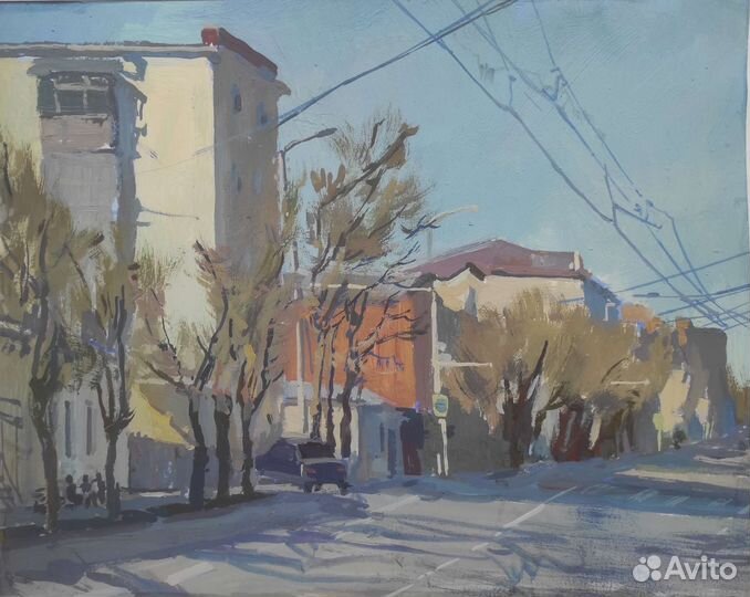 Картина, городской пейзаж