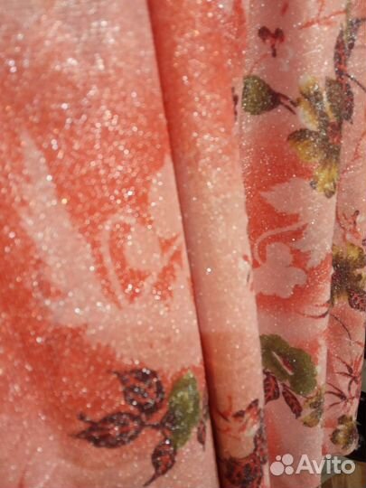 Отрез ткани трикотаж с люрексом 3,5 м ширина 1,6 м