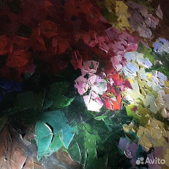 Картина натюрморт с цветами «Рубиновая симфония»