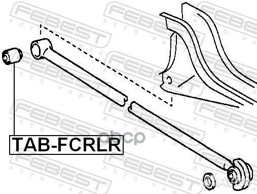 Сайлентблок задней поперечной тяги tabfcrlr Febest