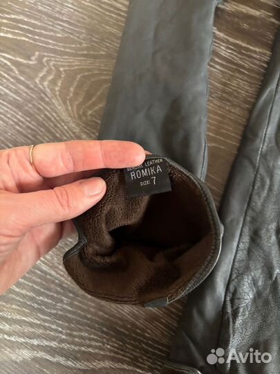 Перчатки женские кожаные