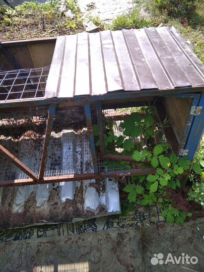 Клетка для кроликов тройная