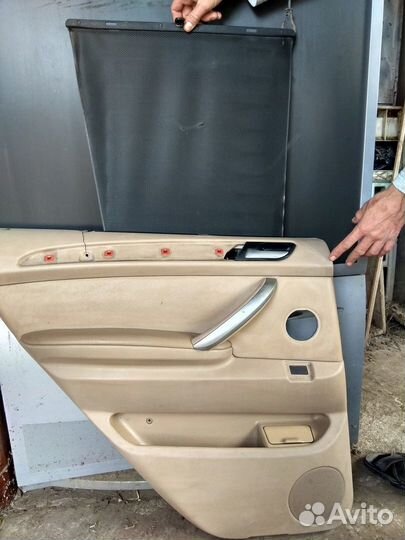 Бежевые карты BMW X5 E53 и шторки