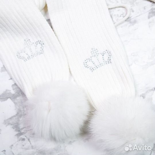 Зимний комплект шапочка и шарф 46-50 см