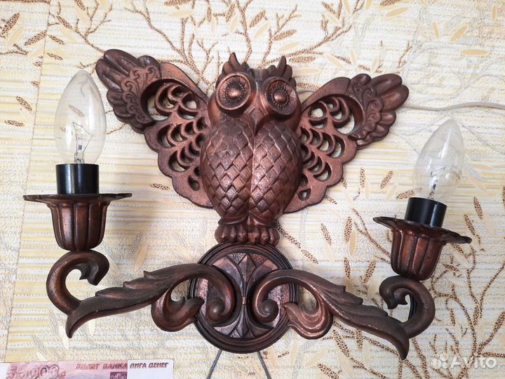 Сова - бра, металл. СССР