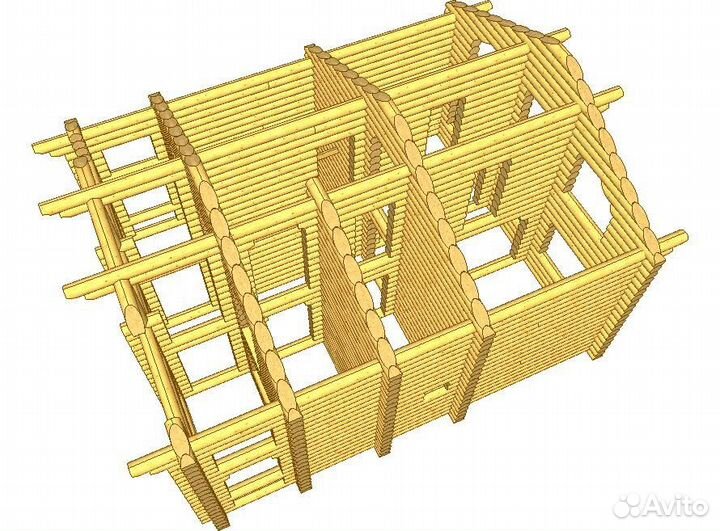 Домокомплект из оцилиндрованного бревна