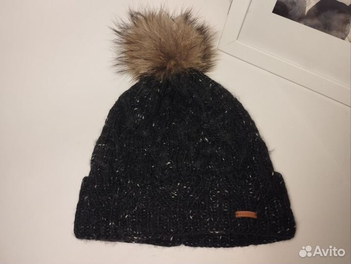 Шапка вязаная с флисовой подкладкой