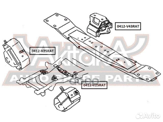 Подушка двигателя ат зад прав/лев pajero 04