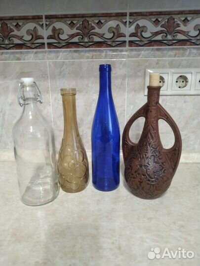 Бутылки и посуда для интерьера