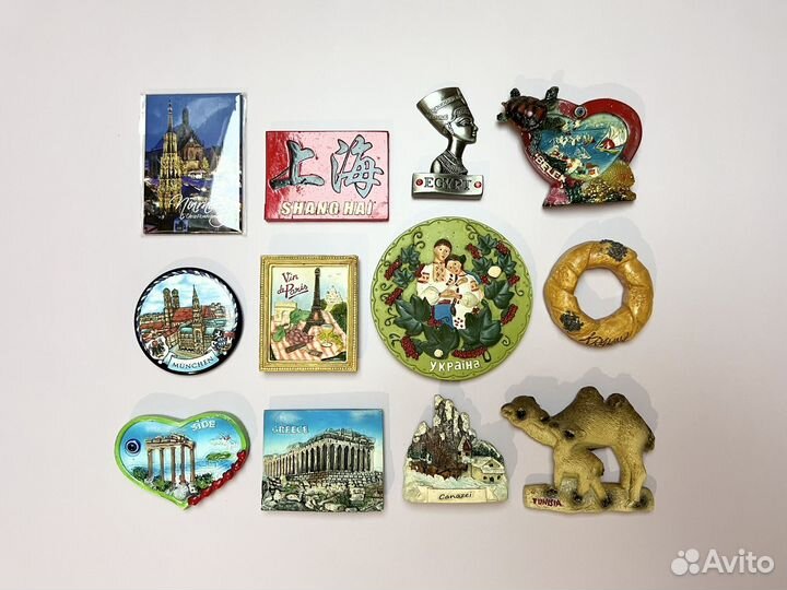 Магниты на холодильник Китай Греция Париж Германия