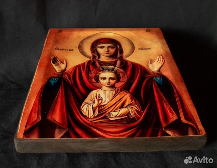 Икона ручной работы. Богоматерь 