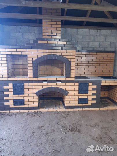 Печи камины барбекю из кирпича