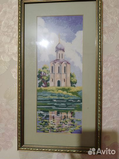 Картина вышитая крестом ручная работа