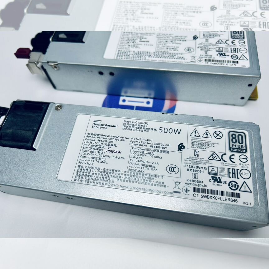 [865408-B21] Блок Питания Hpe Gen10 500w 865408-B21