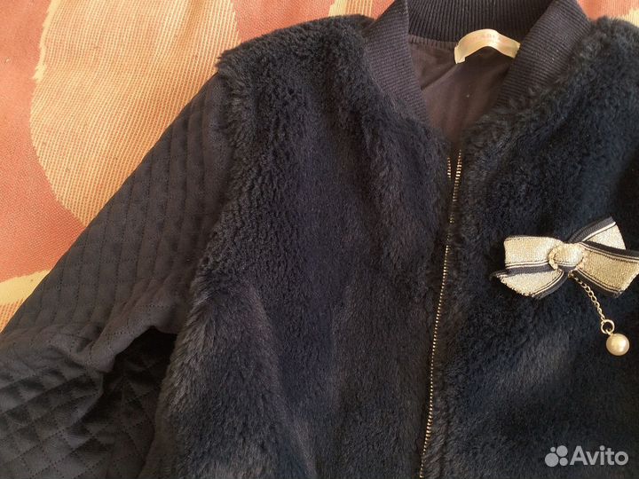 Куртка бомбер для девочки р.130