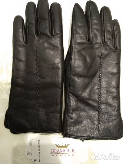 Кожанные женские перчатки