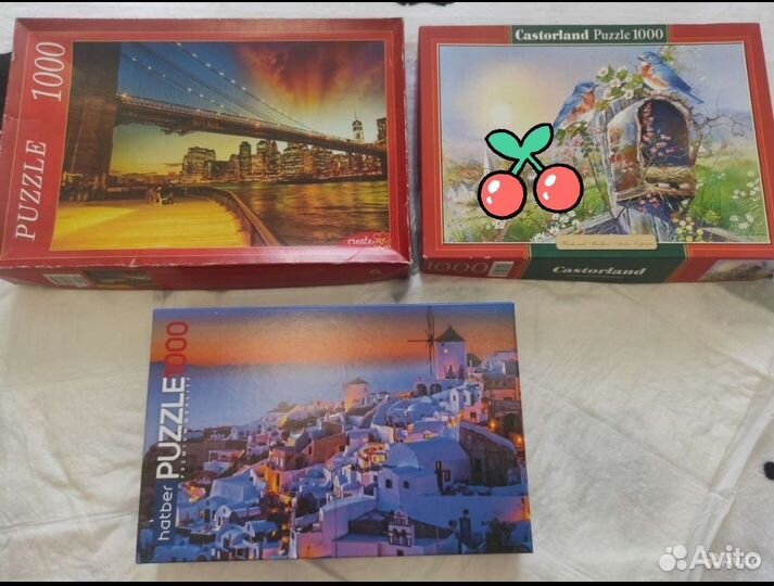 Пазлы castorland 1500, 1000, 500 деталей много