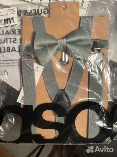 Галстук бабочка подтяжки