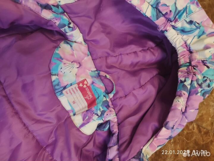 Зимний костюм для девочки 98 сиреневый