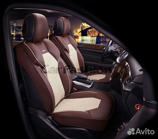 Авточехлы Накидки 3D Премиум Коричневый